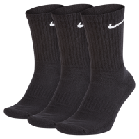 MEIAS NIKE EVERYDAY COTTON CUSHIONED CREW X3 - PRETO